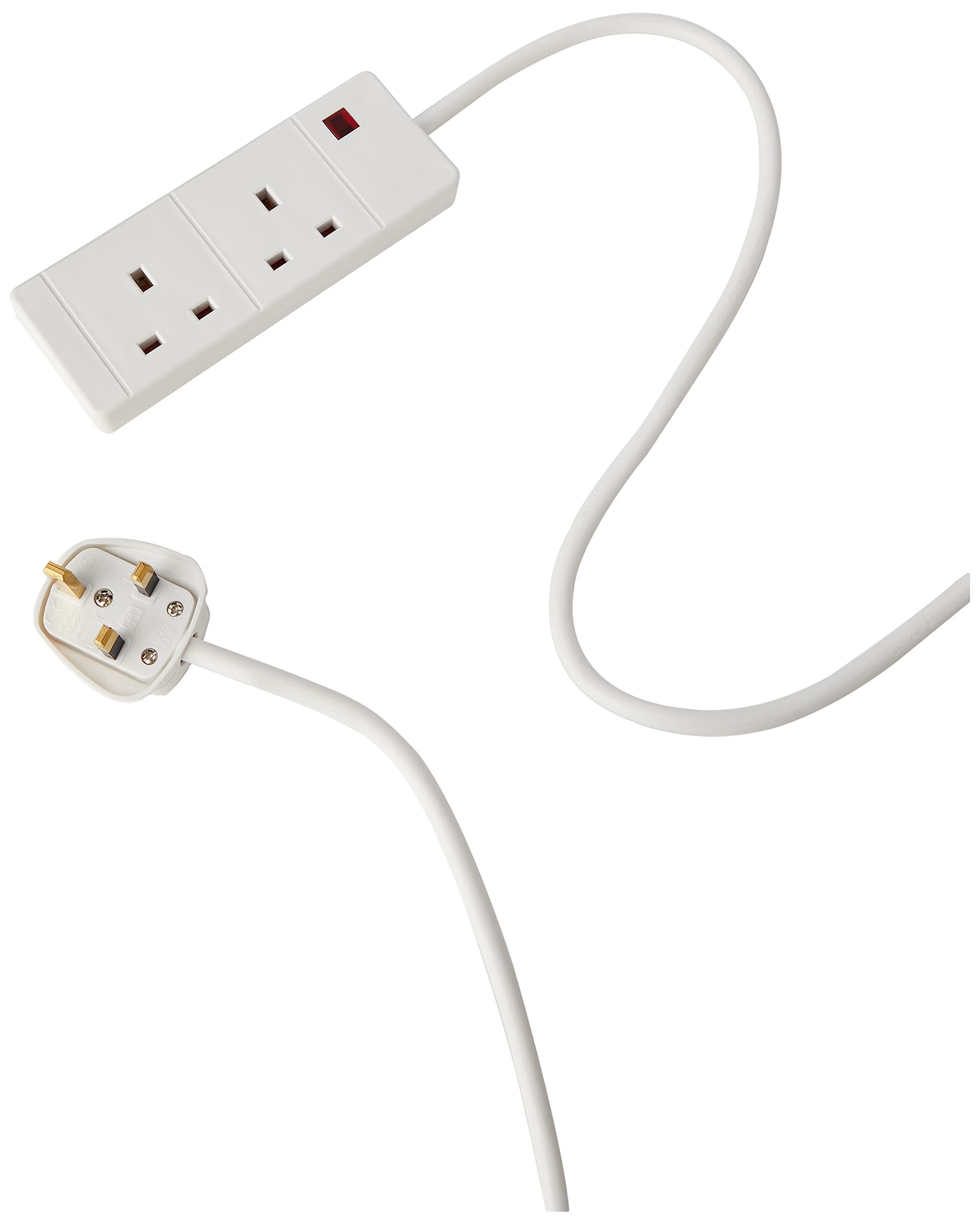 CED 2-Way 13 Amp 5m Extension Lead White with Neon Light CEDTS2513M