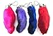 Dangerous Threads Rabbit Rabbits Foot Keychain Bright Assorted Colors 4 Pieces