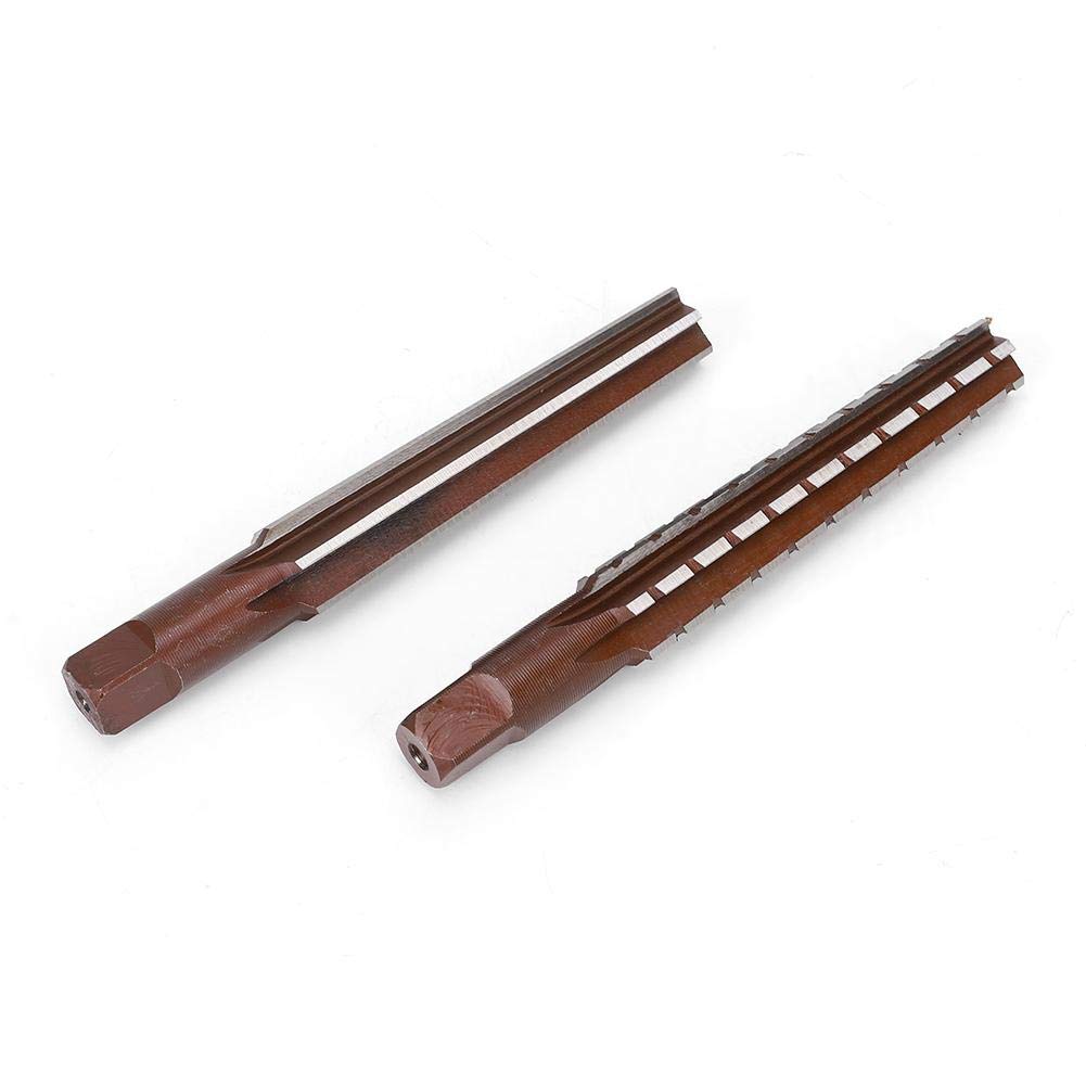 Taper Reamer Set, 2PCS Rough + Fine Morse Taper Reamer, High Carbon Steel Chucking Reamer Cutter Tool Straight Shank Hand Reamer(MT4#) - Image 3