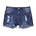 Goddess Area Women's Casual Mid Waisted Distressed Ripped Stretch Denim Shorts Jeans