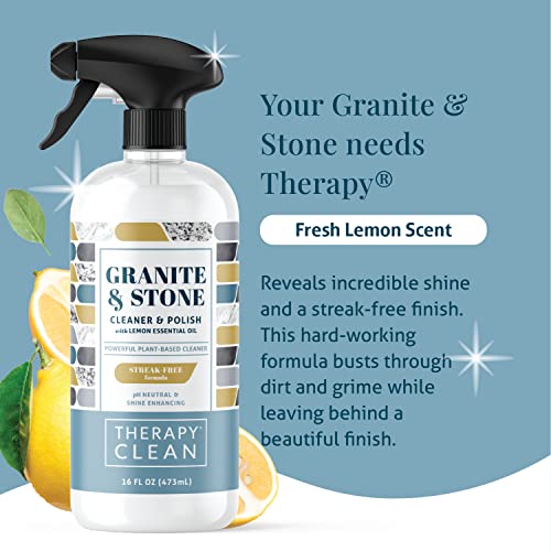 Therapy Granite Cleaner Kit with Microfiber Daily Countertop Cleaner