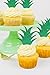 24 Pieces Pineapple Donut Topper Luau Tropical Summer Party Cupcake Decor-Aloha Bridal Shower
