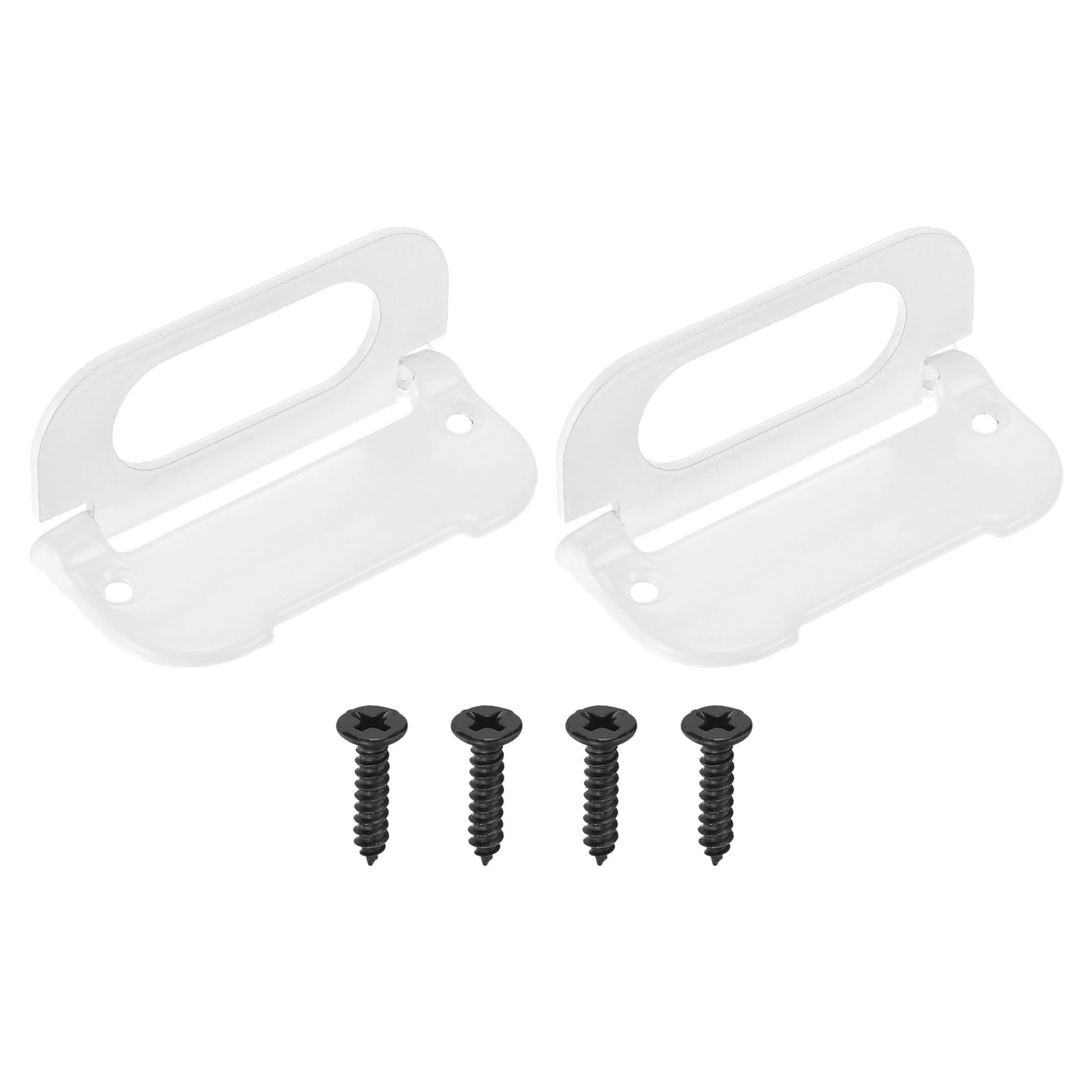 Photo 1 of PATIKIL Recessed Pull Door Handle, 2 Pack Invisible Flush Pull Handle with Screws for Cabinet Door Toolbox Container Furniture Automatically Pull Handle, White