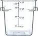 CFS 1072107 StorPlus Stackable Square Food Storage Container, 4 Quart Capacity, Clear (Pack of 6)