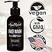 Face Wash For Oily Skin - Organic Daily Facial Cleanser With Moisturizing Aloe Vera Gel - Natural Anti Aging & Exfoliating Scrub For Cleansing Oil And Acne