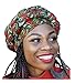 Red, Olive Green African Print Ankara Modu Hat Pre-tied Head wrap