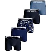 Bjorn Borg Men's Soft Cotton Comfort Stretch Mid Rise 5 Pack Boxer Briefs