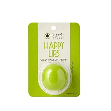 Organic Harvest Green Apple Lip Balm For dry & Chapped Lips, ECOCERT & PeTA Certified, Paraben & Sulphate Free - 10gm