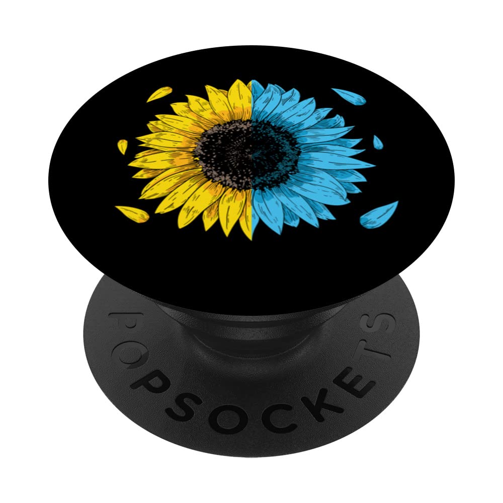 Ukrainian Flag Symbol Tryzub Love Support Ukraine Country PopSockets Swappable PopGrip