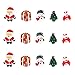 ULTNICE 15pcs Miniature Christmas Accessories Resin Snowman Santa Claus Christmas Tree Candy Cane