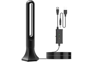 TV Antenna, Digital HDTV Antenna 360°Reception Amplifier Signal Booster with 19.8ft Coax Cable - 170+ Miles Range Support 4K 