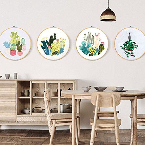 Embroidery Hoop Set Bamboo Circle Cross Stitch Hoop Ring Embroidery Circle Kits by Vorey (Small) - Thumbnail 6