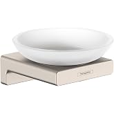 Hansgrohe AddStoris Modern Soap Dish in Brushed Nickel, 41746820