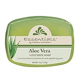 Essentials Glycerin Bar Soap, Aloe Vera, 4