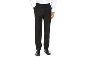 GBOY STUDIO Mens Classic Fit Flat Front Hidden Expandable Waist Dress Pants No Iron Suit Pants