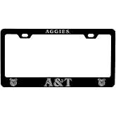 North Carolina A&T State Aggies Laser Engraved Metal License Plate Frame Black Officially Licensed Collegiate Product