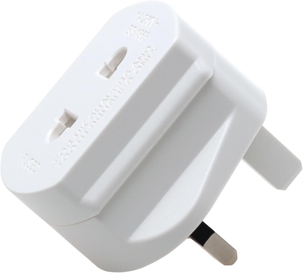 Keple UK 2 Pin to 3 Pin Shaver Toothbrush Adaptor Plug White