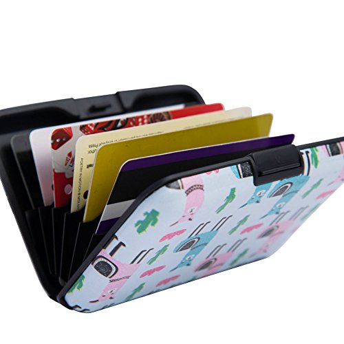 Elfish Mini RFID Aluminum Wallet Credit Cards Holder Metal ID Case for Men Women (Color 32)