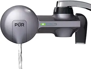 PUR PLUS Faucet Mount Water Filtration System, Metallic Grey – Horizontal Faucet Mount for Crisp, Refreshing Water, PFM350V PUR PLUS Faucet Mount Water Filtration System, Metallic Grey – Horizontal Faucet Mount for Crisp, Refreshing Water, PFM350V