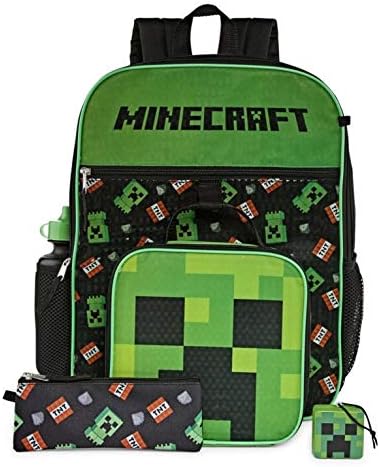 Minecraft 5 Piece School Backpack Set