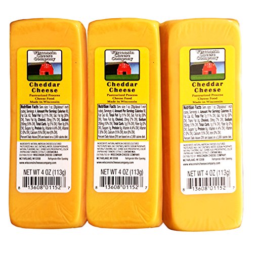 100 Wisconsin CHEDDAR CHEESE Packages (6) 4 oz Great with Crackers