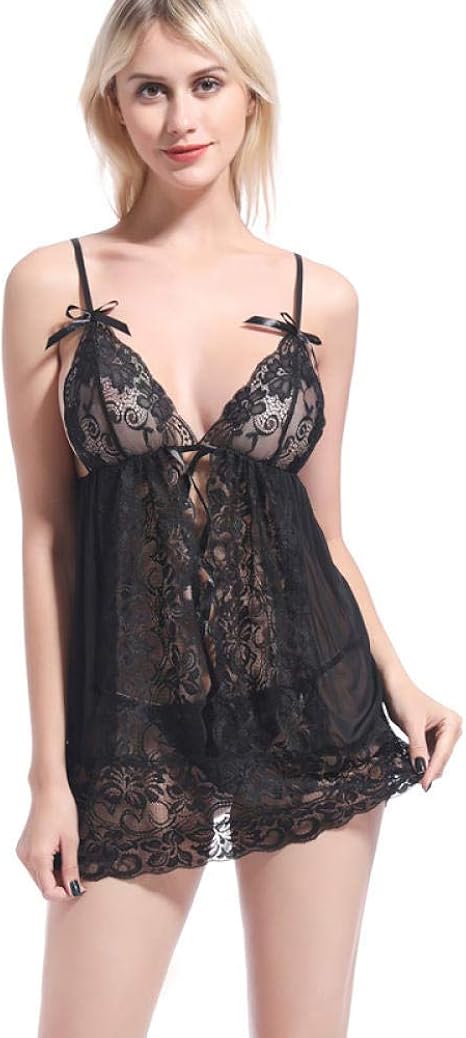 Lingerie Donna Sexy In Pizzo - Body Reggiseno Aperto Con Spalline Regolabili Per Serate Speciali - Foto 5
