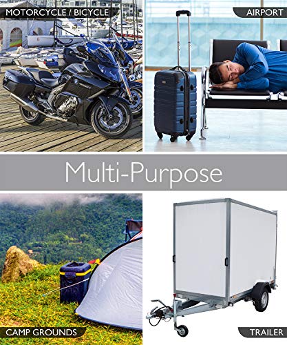 Fosmon Anti Theft Bike Alarm with Remote (2-Pack), Vibration Motion Sensor Bicycle Alarm, Waterproof 113dB Vehicle Security Alarm System, Wireless Siren for E-Bike, Motorcycle, Scooter, Cart, Trailer