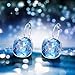 Xuping Jewelry Fashion Women Hoop Crystal Earring (Blue)
