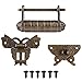 Antique Character Combination Locks with Key & Latch Hasp Set, Vintage Jewelry Gift Box Decorative Padlock Lock Hardware Latch Set for Wood Box, Password Lock