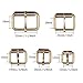 Swpeet 50 Pcs Bronze Assorted Multi-Purpose Metal Roller Buckles for Belts Hardware Bags Ring Hand DIY Accessories - 1/2 Inch, 5/8 Inch, 3/4 Inch, 1 Inch, 1-1/4 Inch
