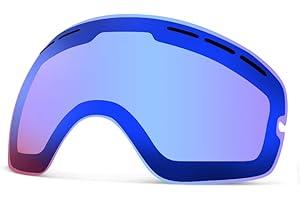 COPOZZ G1 Ski Goggles Replacement Lenses, Snow Snowboard Goggles Lenses, Double-Layer Anti Fog UV Protection Lenses Only