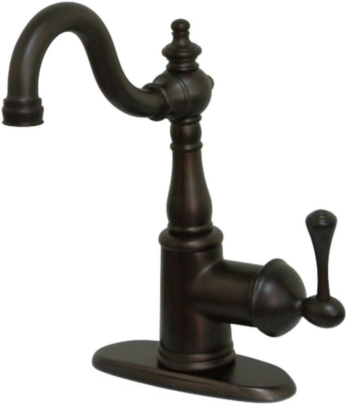 Kingston Brass KS7495BL English Vintage Bar Faucet with Cover Plate, Oil Rubbed Bronze - Touch On Kitchen Sink Faucets - 