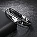 Fate Love Leather Bracelet Guitar Cowhide Handmade Braided Multi-layer Wrap Mens Bracelet, 8.26