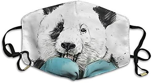 KZ MASKS Unisex Boxing Panda Printed Cotton Mouth-Masks Face Mask Polyester Anti-dust Masks