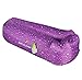 Inflatable Lounger Lazy Sofa Bed, Portable Air Beds Sleeping Sofa Couch for Outdoor Travelling, Camping, Beach (purple water droplet)
