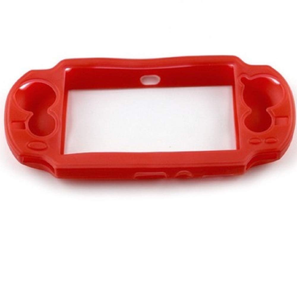 RDFJ PSVita PCH-1000 Protective Case Silicone Protective Cover Protective Frame for PSV1000 (Red)