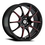 Konig Illusion Black Ball Cut Red Wheel (17x7"/5x114.3mm)