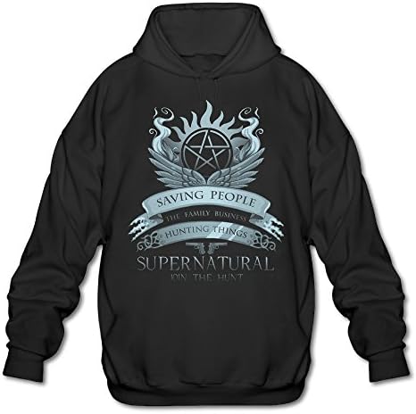 SLIAT Men's Supernatural Family Business Saving People Hunting Things Hoodie Black