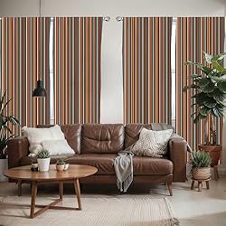 Ambesonne Striped Window Curtains Pack of