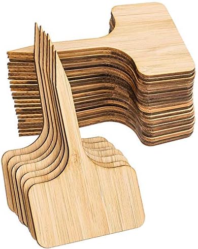 AJIAMA 50 Piezas de Etiquetas de Plantas de Bambú,De Letreros de ...