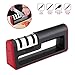 Manual Knife Sharpener,PATHONOR Multifunctional Hand-held 3-Stage Diamond Sharpening Tool,For Straight and Serrated Knives,Non-slip Base Sharpening Knife,Kitchen Knives Sharpening Stone