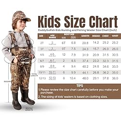 DaddyGoFish Neoprene Chest Waders for Kids and