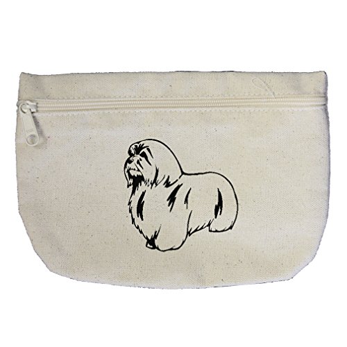 Canvas Pouch Zipper Makeup Bag Coton De Tulear Black By Style In Print