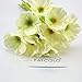 FATCOLO Fresh Artificial Mini Real Touch PU/Latex Corn Poppies Decorative Silk Fake Artificial Poppy Flowers for Wedding Holiday Bridal Bouquet Home Party Decor Bridesmaid Bouquets (White)