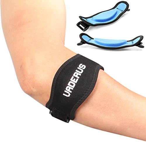 Best Pack Of 2 Elbow Braces By Vaderus: Adjustable Tennis Compression Support/Prevention Strap For Injury Tendonitis Arthritis Forearm Pain EpicondylitisBreathable Flexible Stabilizer For Men/Women