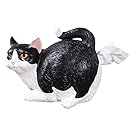 Cat Butt Tissue Holder - Black & White Tuxedo - Fits Standard Tissue Box - Resin