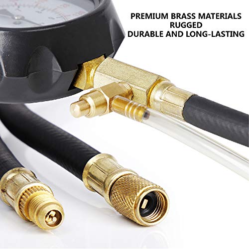 20 Pcs 0140 PSI Universal Fuel Injector Pressure Test Kit for Trucks