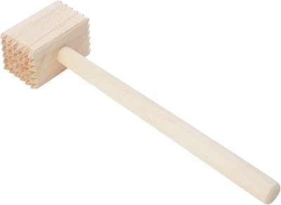 Chef Aid Wooden Meat Mallet Beig Beiging Handled Tenderising Tool
