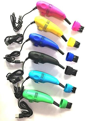 MyBreeze@ [Pack of 6 Units] Mini Vacuum Cleaner for Laptop with USB Connection Keyboard Vacuum Sweeper (USB-XCQX6)