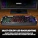 ENHANCE Infiltrate KL1 LED Gaming Keyboard – Multi Color Backlit Keyboard with 2 Lighting Modes, Spill Resistant Design, USB Braided Cable – 19 Key Rollover, Anti-Ghosting, Multimedia Keysthumb 4